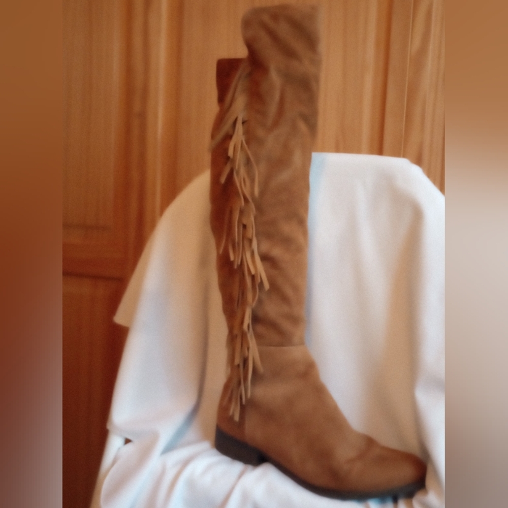 Fringe Tan Boots